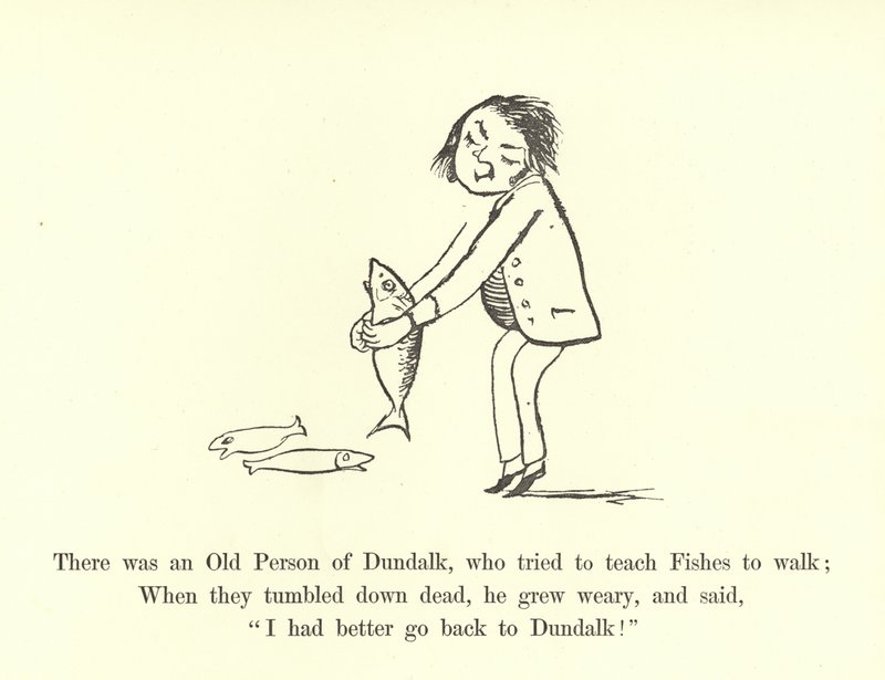 Był stary człowiek z Dundalk, który próbował nauczyć ryby chodzić autorstwa Edward Lear