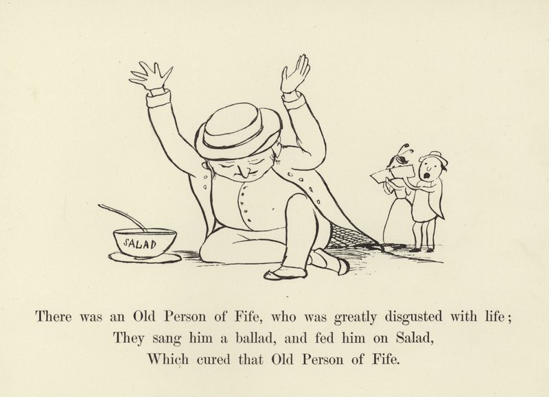 Była tam Stara Osoba Fife, która była bardzo zdegustowana życiem autorstwa Edward Lear