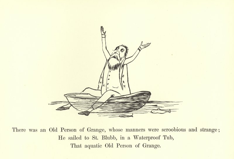 Był tam Stary Człowiek z Grange, którego maniery były skrobliwe i dziwne autorstwa Edward Lear
