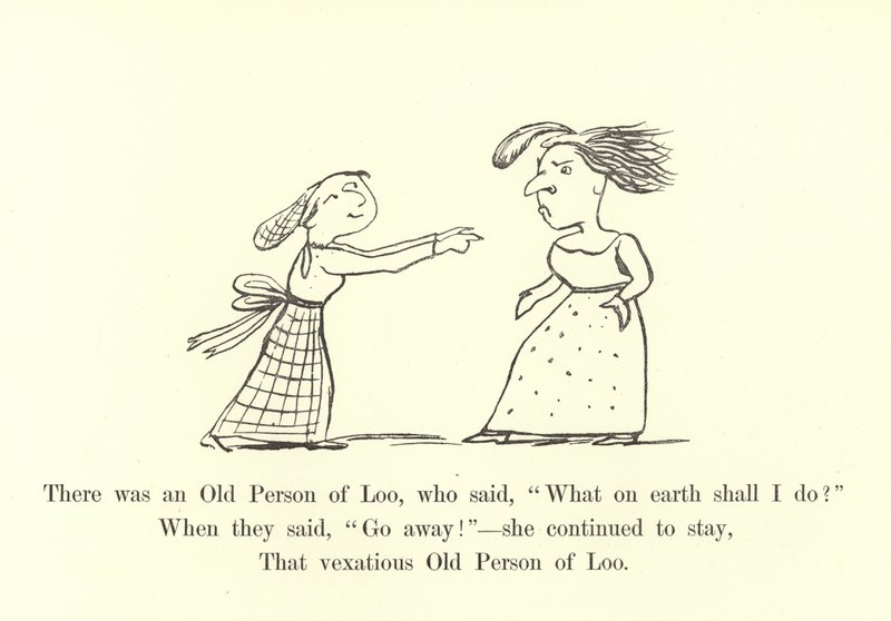 Był tam stary człowiek z Loo, który powiedział: „Co ja mam zrobić?” autorstwa Edward Lear