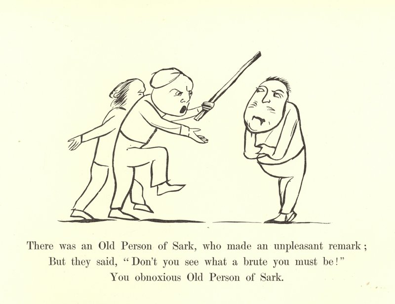 Była tam Stara Osoba z Sark, która zrobiła nieprzyjemną uwagę autorstwa Edward Lear