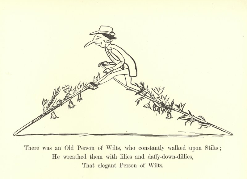 Była tam Stara Osoba Widmów, która nieustannie chodziła po Szczudłach autorstwa Edward Lear