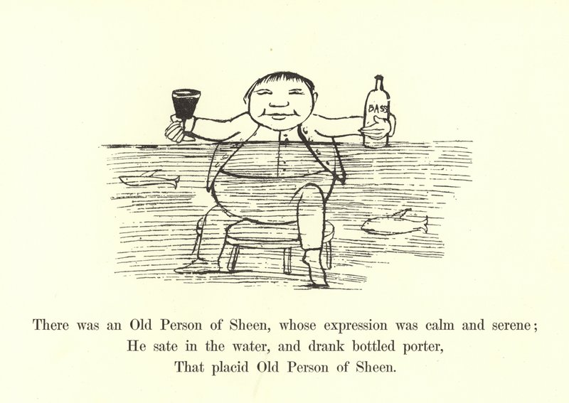 Była tam stara osoba z Sheen, której wyraz twarzy był spokojny i pogodny autorstwa Edward Lear