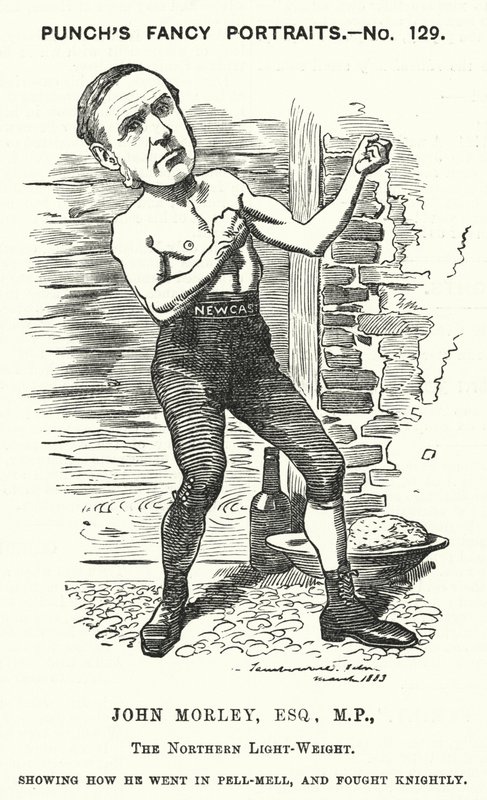 Punch cartoon: John Morley, angielski polityk liberalny (grafika) autorstwa Edward Linley (after) Sambourne