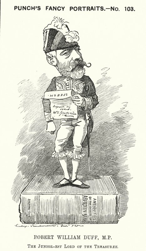 Punch cartoon: Robert William Duff, szkocki polityk liberalny (grafika) autorstwa Edward Linley (after) Sambourne