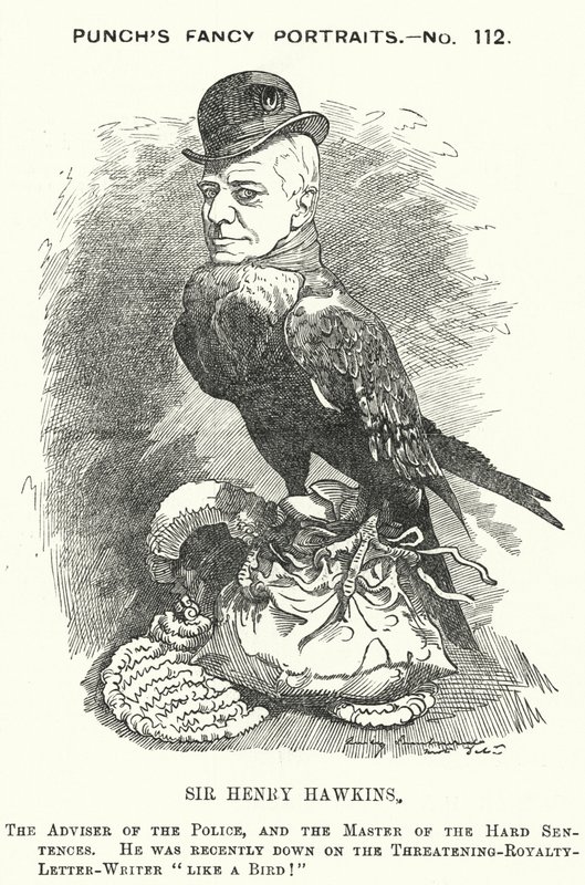 Karykatura: Sir Henry Hawkins autorstwa Edward Linley (after) Sambourne