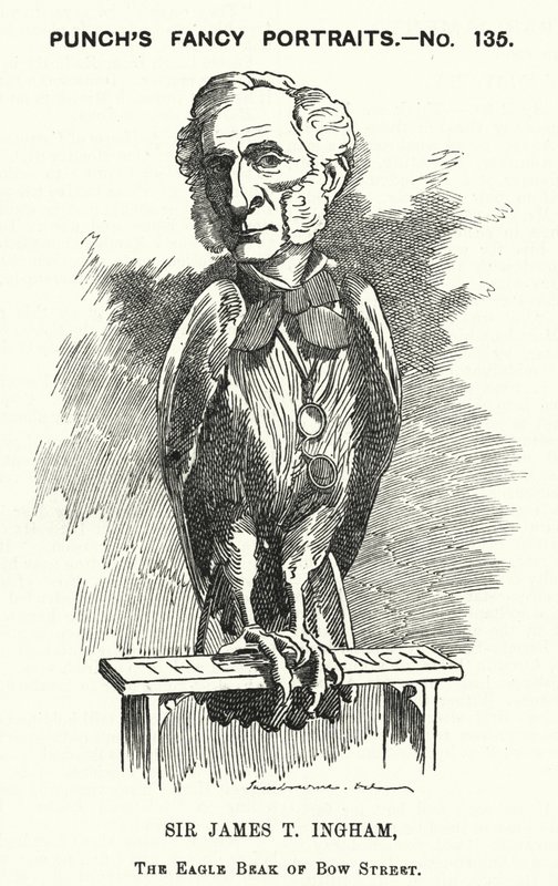 Karykatura z dziurkacza: Sir James Taylor Ingham, angielski prawnik i sędzia policji (grafika) autorstwa Edward Linley (after) Sambourne