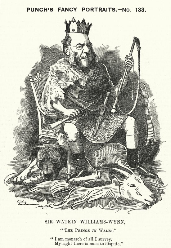 Karykatura: Sir Watkin Williams-Wynn, 6. baronet, walijski polityk konserwatywny (rycina) autorstwa Edward Linley (after) Sambourne