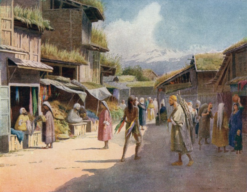 Bazar Srinagaru autorstwa Edward Mary Joseph Molyneux