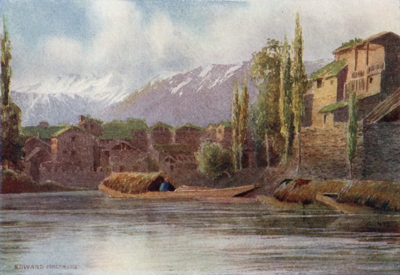 Wiosenne powodzie w kanale Kutical, Srinagar autorstwa Edward Mary Joseph Molyneux