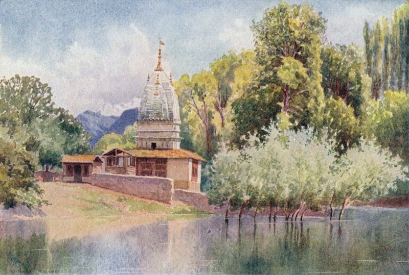 Świątynia, Chenar Bagh autorstwa Edward Mary Joseph Molyneux