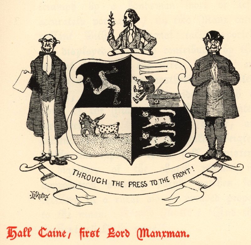Hall Caine, Pierwszy Lord Manxman (rycina) autorstwa Edward Tennyson Reed