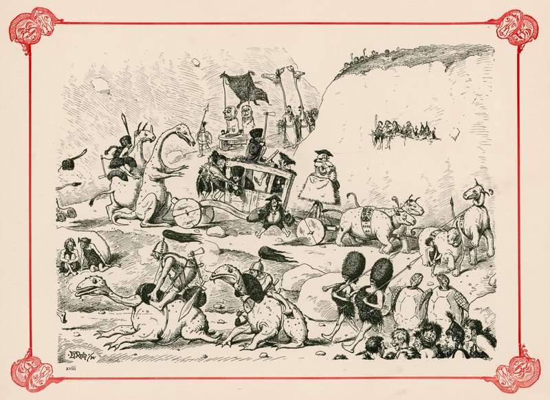 Prehistoryczne przedstawienie Lorda Burmistrza autorstwa Edward Tennyson Reed