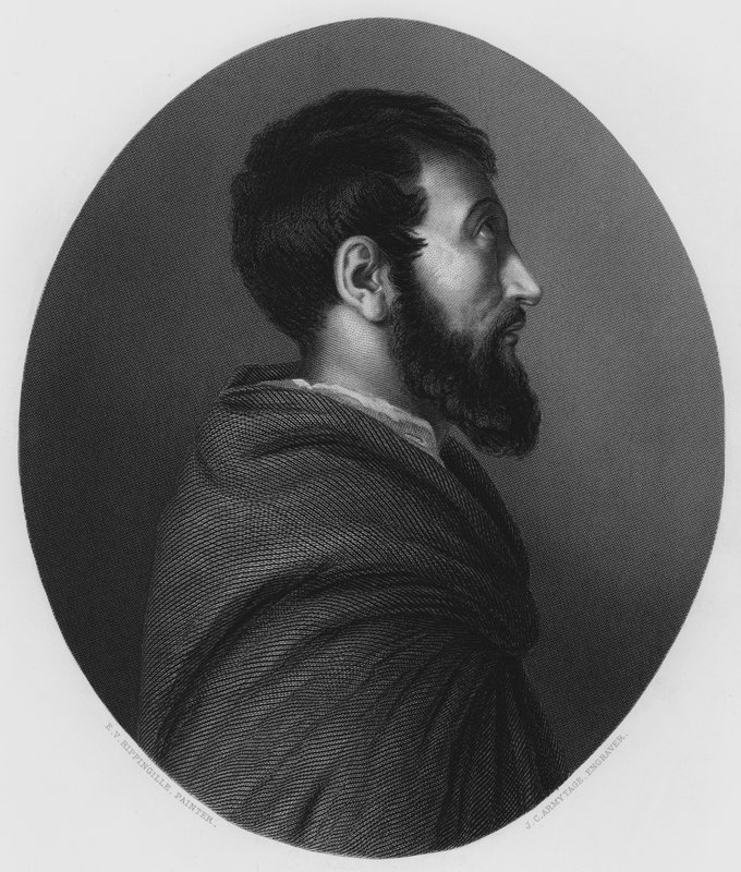 Mnich, ze zdjęcia w Galerii Vernon (rycina) autorstwa Edward Villiers Rippingille