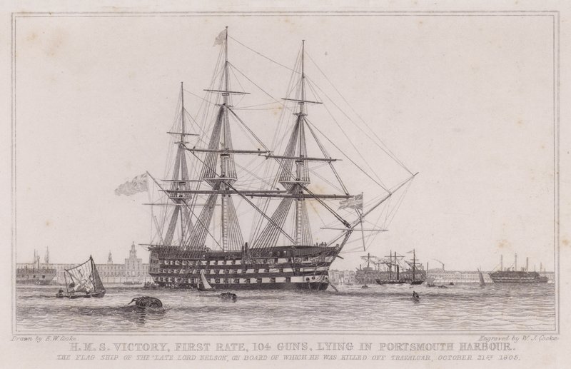 HMS Victory, pierwsza klasa autorstwa Edward William (after) Cooke