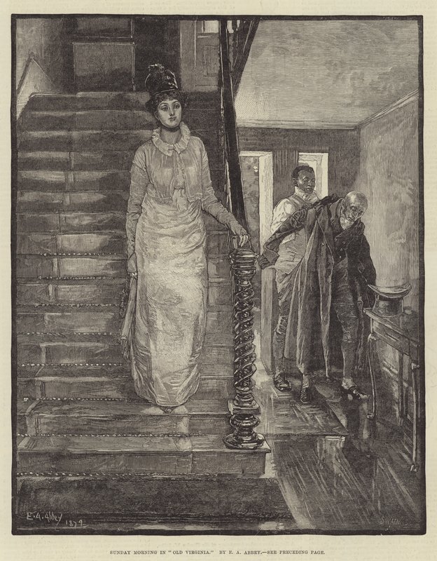 Niedzielny poranek w Starej Wirginii autorstwa Edwin Austin Abbey
