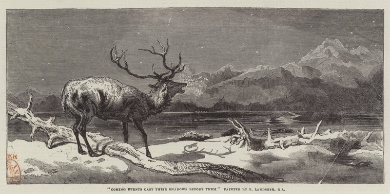 Nadchodzące wydarzenia rzucają przed nimi cień autorstwa Edwin Landseer