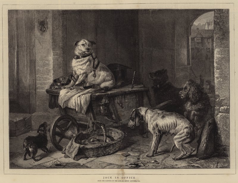 Jack w biurze autorstwa Edwin Landseer