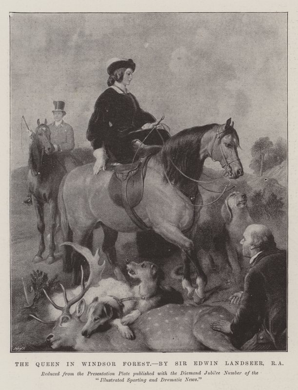 Królowa w Lesie Windsor autorstwa Edwin Landseer