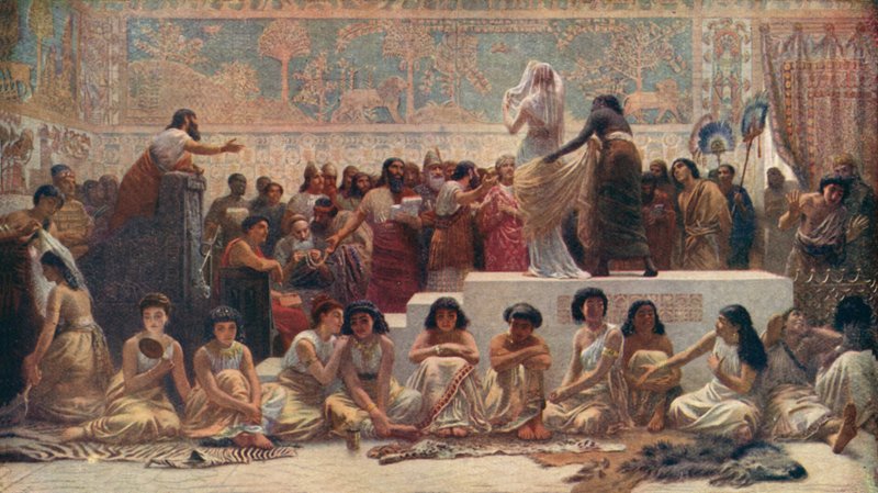 Babiloński targ małżeński autorstwa Edwin Longsden Long