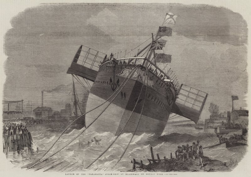 Uruchomienie parowca Parramatta w Blackwall w poniedziałek w tygodniu autorstwa Edwin Weedon