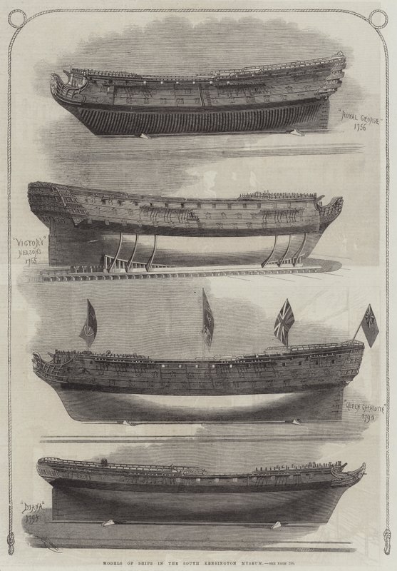 Modele statków w Muzeum South Kensington autorstwa Edwin Weedon