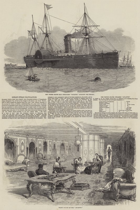 Oceanna nawigacja parowa autorstwa Edwin Weedon