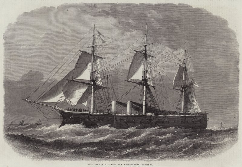 Nasza żelazna flota, Bellerophon autorstwa Edwin Weedon