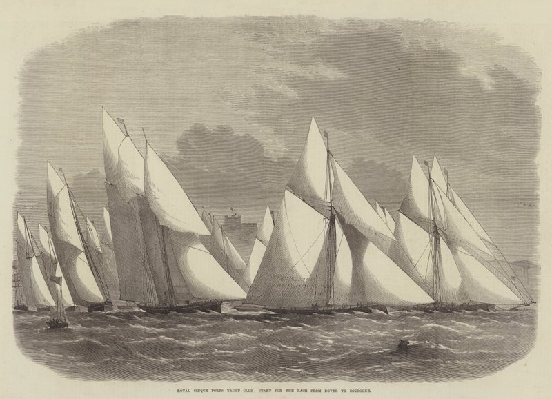Royal Cinque Ports Yacht Club, Start do wyścigu z Dover do Boulogne autorstwa Edwin Weedon