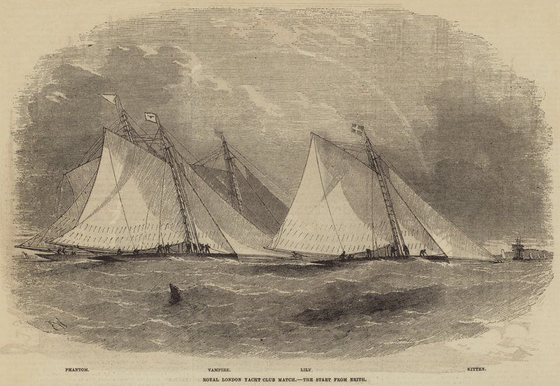 Mecz Royal London Yacht Club, start z Erith autorstwa Edwin Weedon