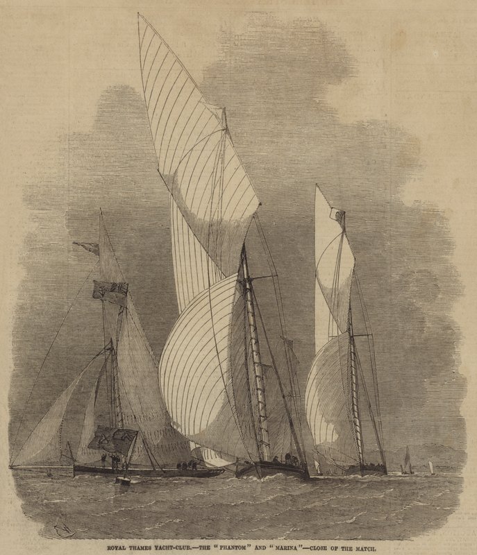 Royal Thames Yacht-Club, Phantom and Marina, zakończenie meczu autorstwa Edwin Weedon