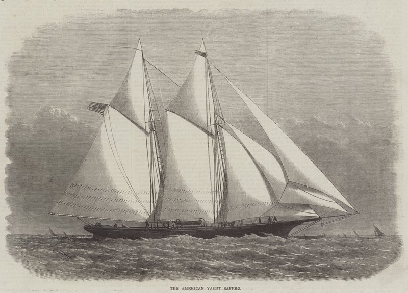 Amerykański jacht Safona autorstwa Edwin Weedon