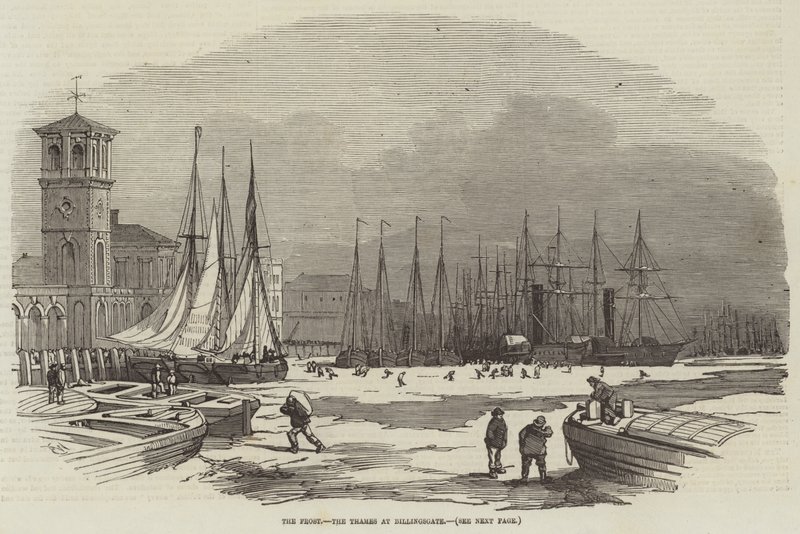 Mróz, Tamiza w Billingsgate autorstwa Edwin Weedon