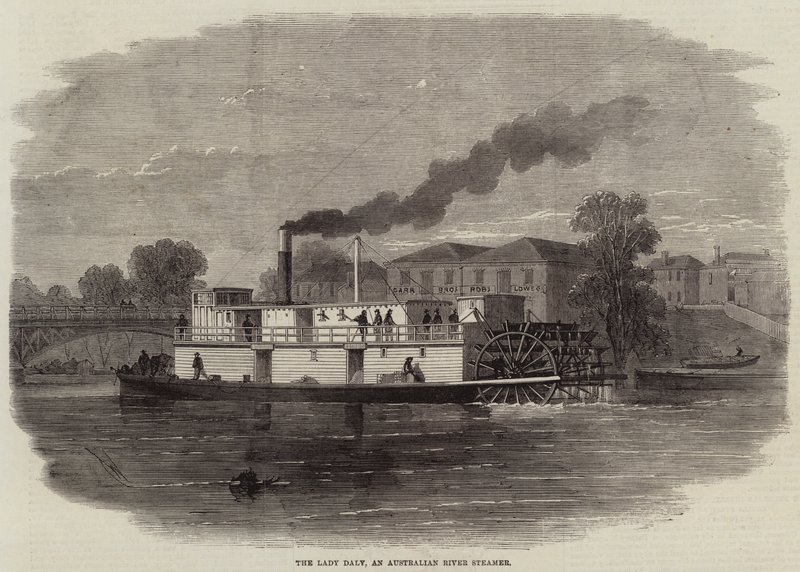Lady Daly, australijski parowiec rzeczny autorstwa Edwin Weedon