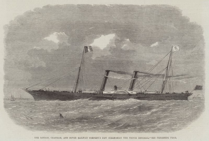 Nowy parowiec firmy London, Chatham i Dover Railway Company „Prince Imperial” autorstwa Edwin Weedon