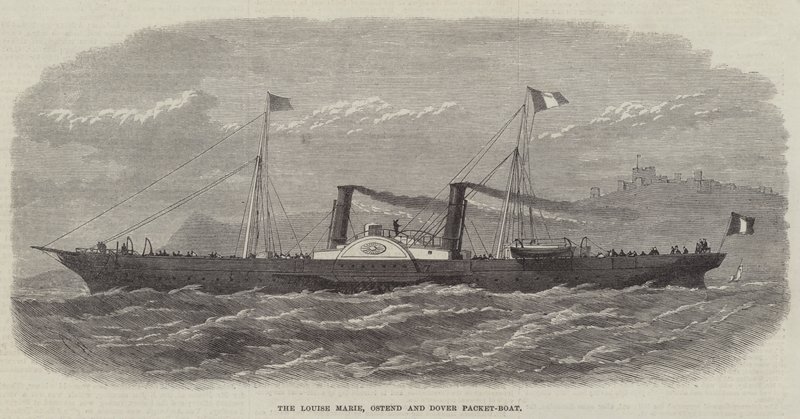 Statek-pakiet Louise Marie, Ostenda i Dover autorstwa Edwin Weedon