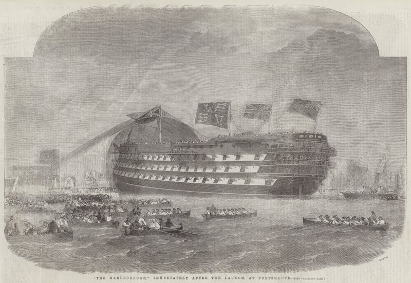 Marlborough, zaraz po premierze, w Portsmouth autorstwa Edwin Weedon
