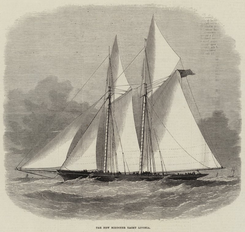 Nowy Schooner Yacht Livonia autorstwa Edwin Weedon
