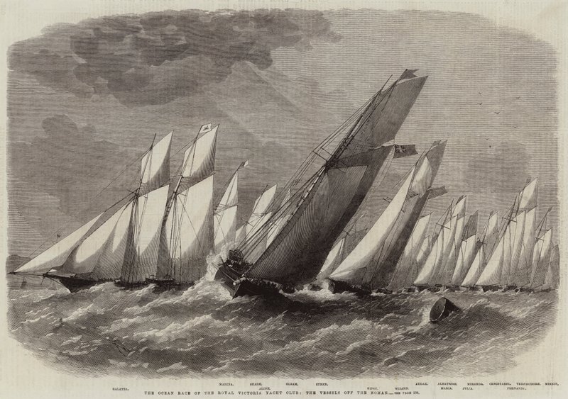 Ocean Race Royal Victoria Yacht Club, statki z Nomanu autorstwa Edwin Weedon