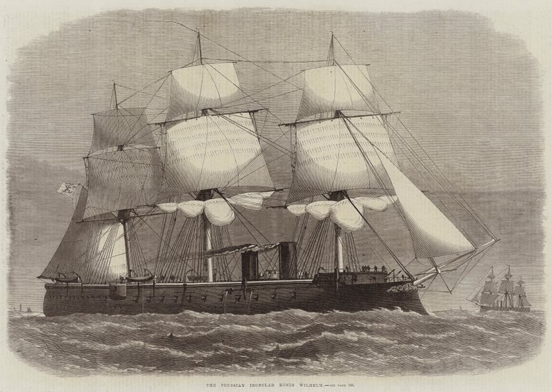 Pruski pancernik Konig Wilhelm autorstwa Edwin Weedon