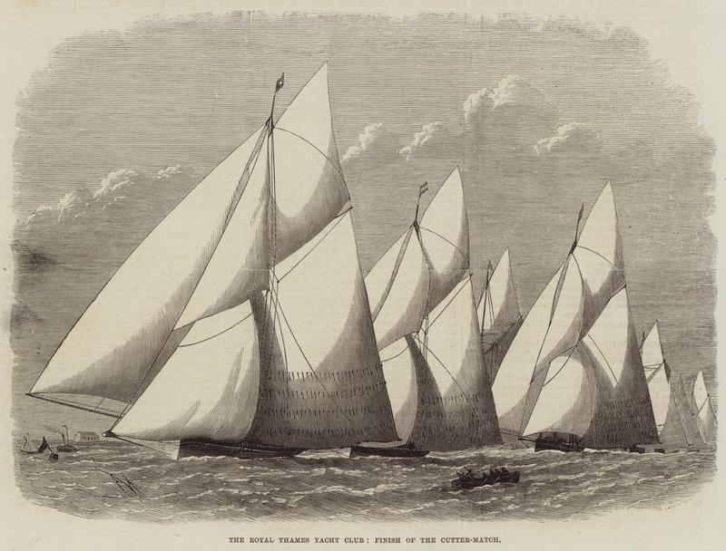 Royal Thames Yacht Club, zakończenie Cutter-Match autorstwa Edwin Weedon