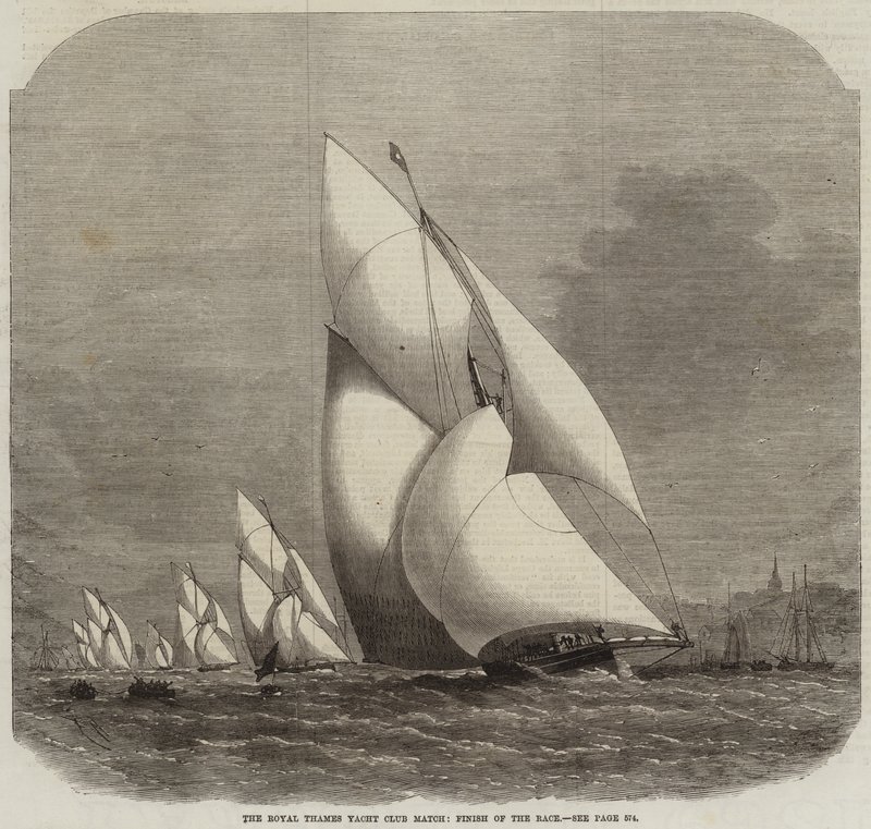 Mecz Royal Thames Yacht Club, zakończenie wyścigu autorstwa Edwin Weedon