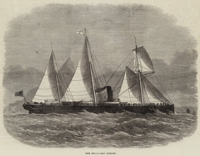Parowiec Europa autorstwa Edwin Weedon