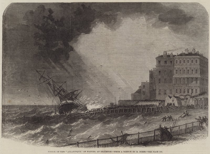 Wrak Atlantique, Nantes, w Brighton autorstwa Edwin Weedon