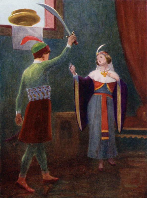 Był w wielkim gniewie i trzymał w dłoni swój miecz autorstwa Edwin Arthur Norbury