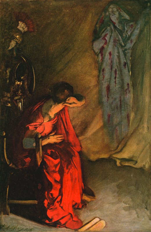 Brutus i duch Juliusza Cezara autorstwa Edwin Austin Abbey