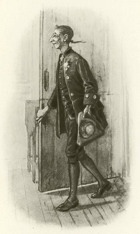 Żuraw Ichabod (grawiura) autorstwa Edwin Austin Abbey