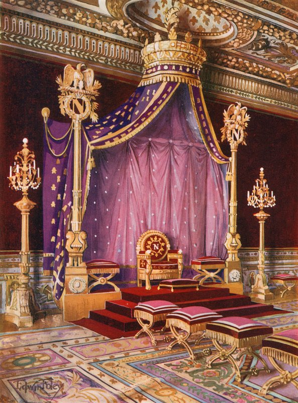 Salle du Trone w pałacu Fontainebleau autorstwa Edwin John Foley