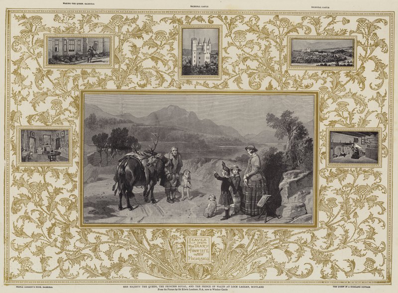 Jej Wysokość Królowa, Księżniczka Królewska i Książę Walii w Loch Laggan w Szkocji autorstwa Edwin Landseer