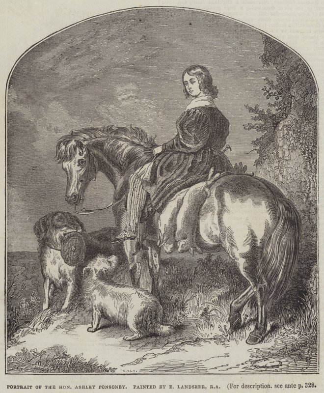 Portret czcigodnej Ashley Ponsonby autorstwa Edwin Landseer